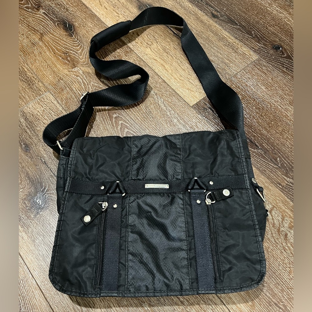 Bebe messenger black bag